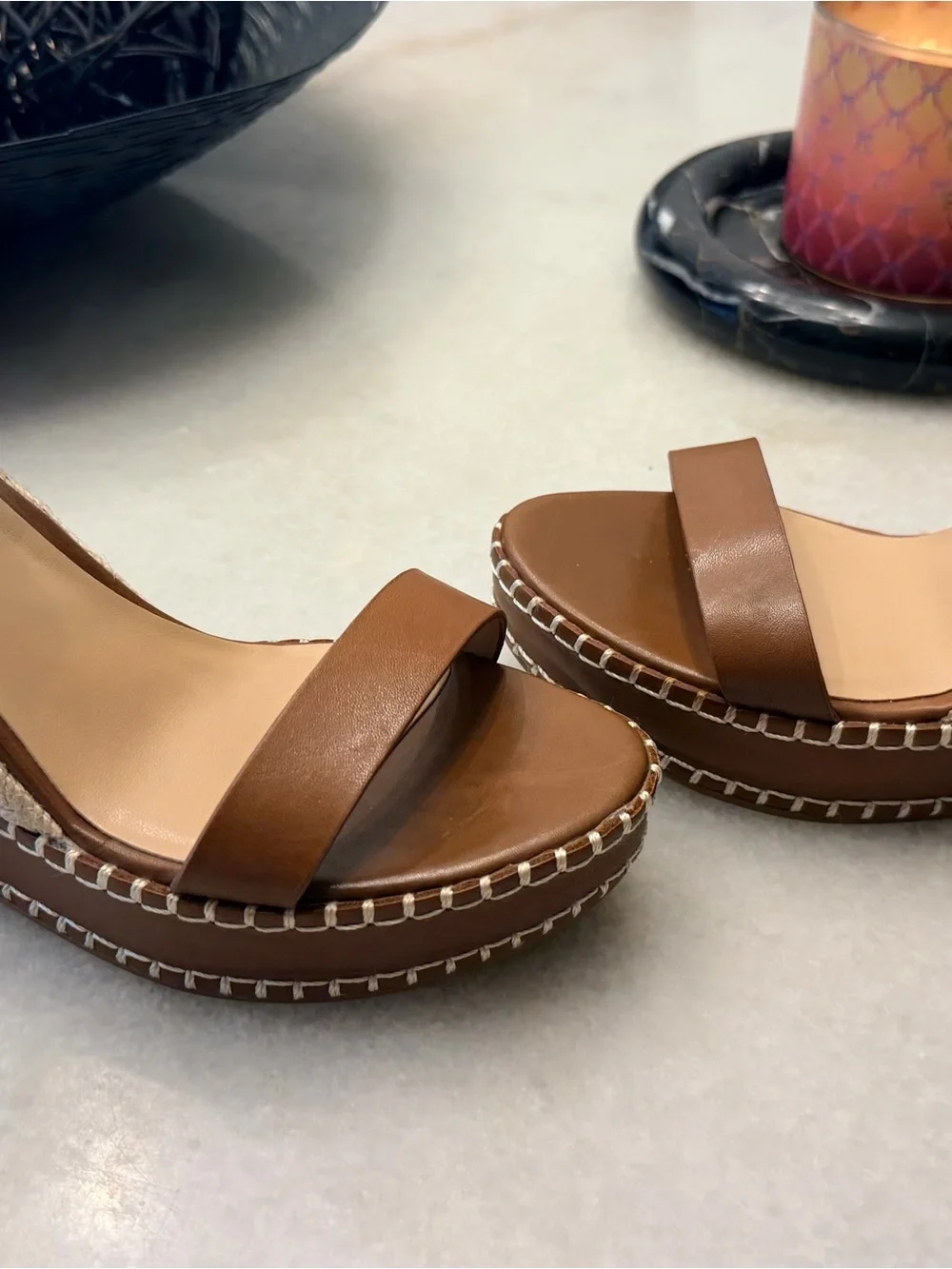 Lauren Ralph Lauren tan leather